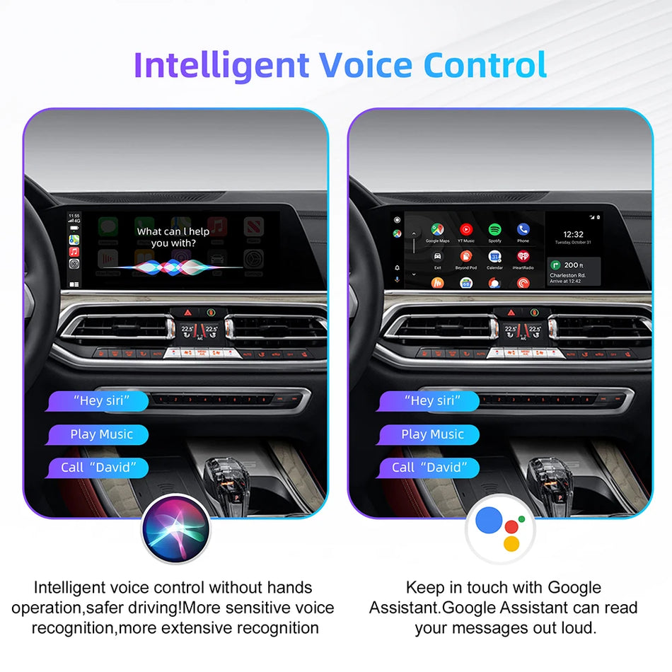 Interface CarPlay BMW NBT CIC EVO, Android Auto Sem Fios