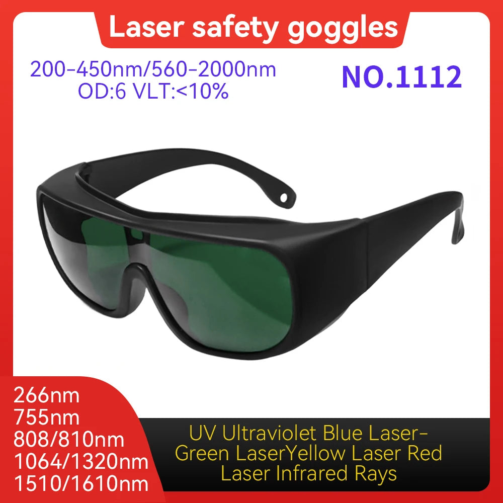 Laser Protection Glasses 10600nm OD6 UV400 - Wide Spectrum Model 1112 OD6