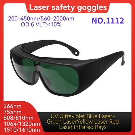 Laser Protection Glasses 10600nm OD6 UV400 - Wide Spectrum Model 1112 OD6