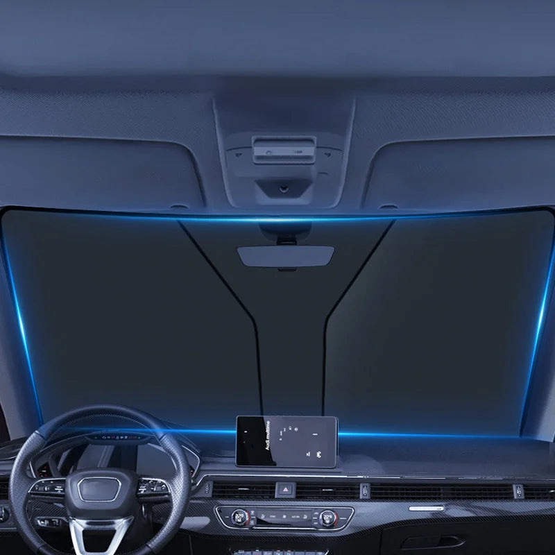 SEAMETAL Foldable Car Windshield Sun Shade for UV Protection and Summer Cooling