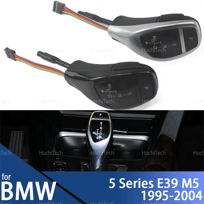 Led PU Leather Sliver LED Gear Shift Knob Automatic Gear Shifter Lever Handle Kit for BMW 5 Series E39 M5 1995-2004 by InterCyprus Trading Ltd