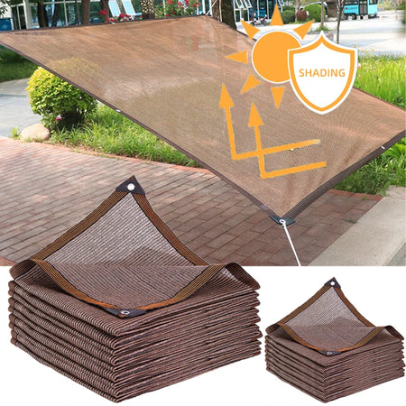 75GSM Coffee Sun Shade Net for Garden and Pergola Protection
