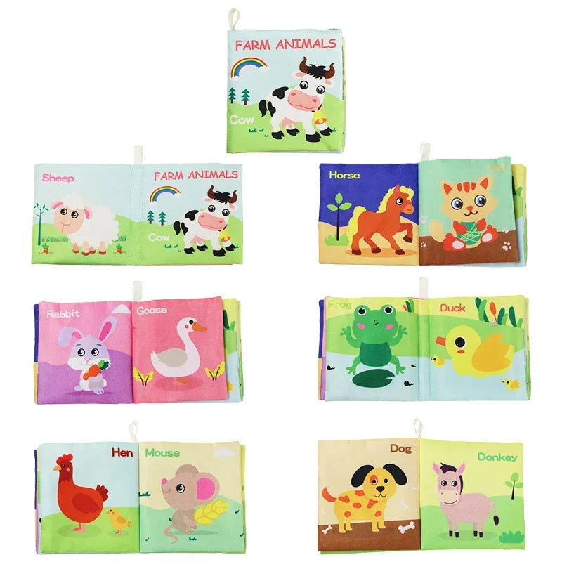 Coolplay Baby Soft Cloth Books &ndash; Safe And Educational Early Learning Toys C-Farm animals
