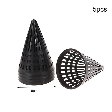 Durable 5Pcs Tapered Fishing Net Trap for Eels and Loaches - Black 9cm 5pcs