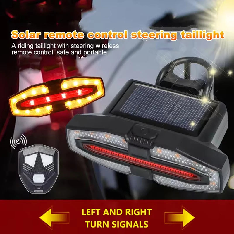 BUCKLOS Wireless Rechargeable Turn Signal Bike Tail Lights with Remote Control - Direction Indicator for Safer Road Cycling