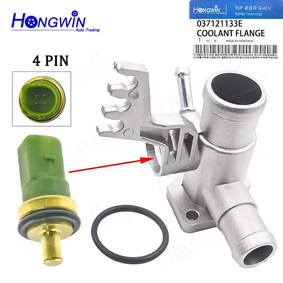 Kühlmittelschlauch Flansch und Sensor für VW Golf Jetta Passat SEAT Ibiza