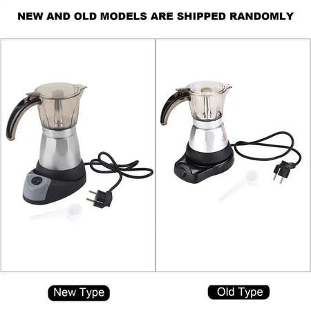 Electric Italian Coffee Maker - 3 to 6 Cup Percolator - Aluminium