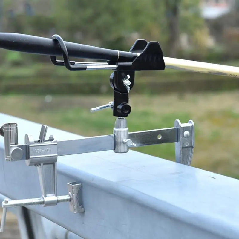 Держатель для удочки на лодке с зажимом, регулируемый на 360 градусов, алюминиевый сплав
