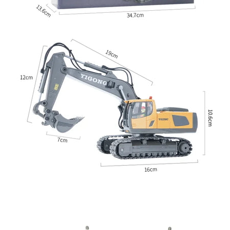 RC Excavator 1/20 Alloy &ndash; Lighted Remote Vehicle Toy