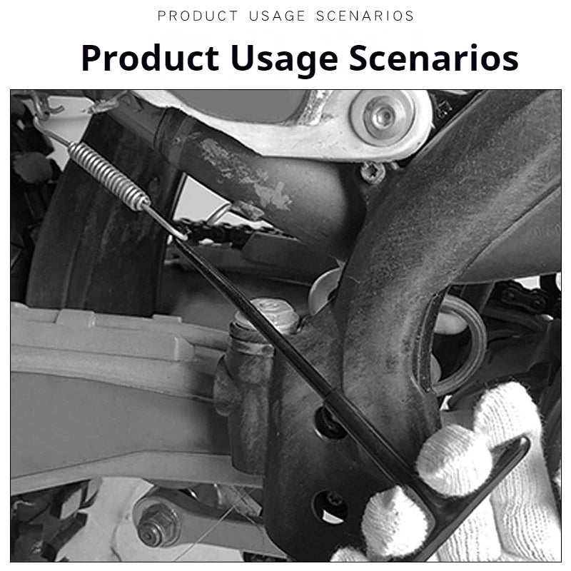 Инструмент за изваждане на пружини на ауспух за моторна шейна, АТВ, мотоциклет, с гумено покритие