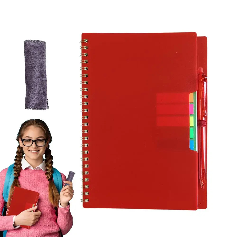 Erasable Eco-Friendly Smart Notebook - Reusable, Waterproof, Digitally Connected Red / CHINA