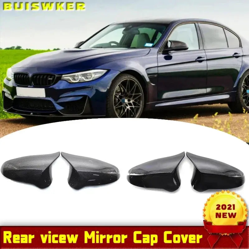 For BMW F80 M3 &F82 M4 2015-2018 2PCS Carbon Fiber Car Side Mirror Cover Outside Rearview Mirror Cover Caps Replacement by InterCyprus Trading Ltd