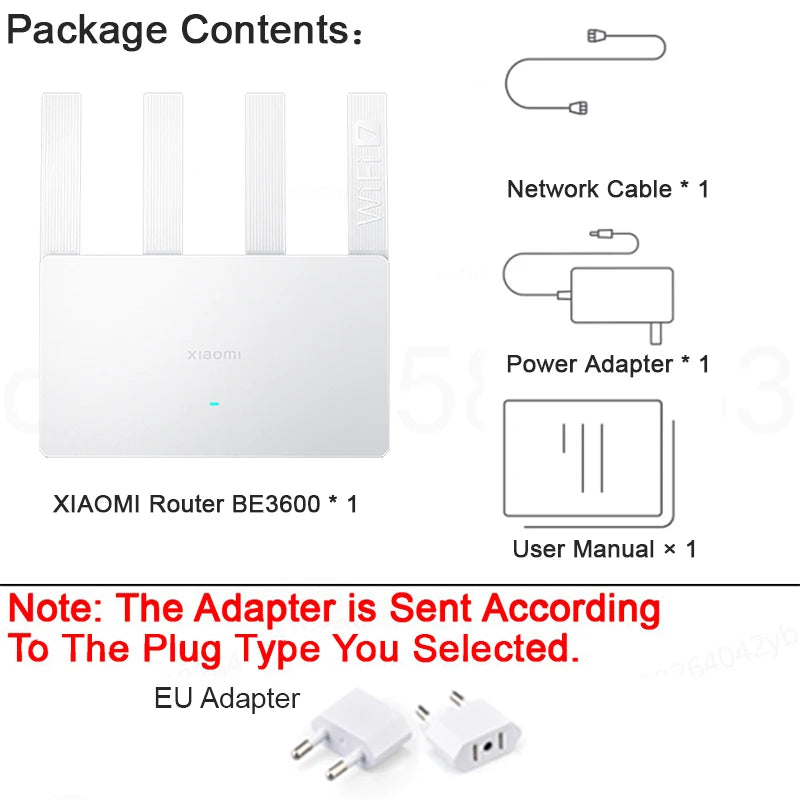 XIAOMI MIJIA Router BE3600 - WiFi 7 Quad Core Dual Band Xiaomi Router / EU Plug