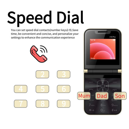 Unlocked Flip Lady Senior Phone Dual Sim &ndash; Easy Dial Torch