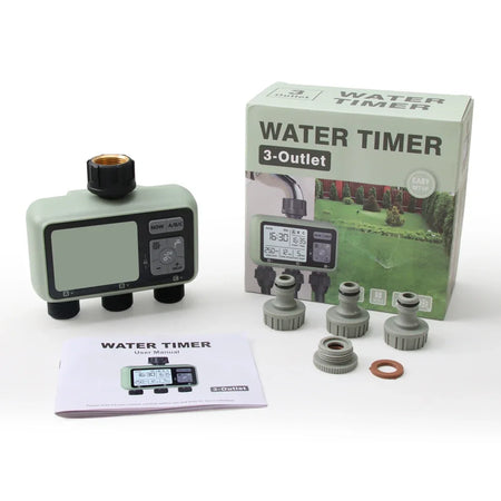 Automatic 4-Outlet Water Timer Controller for Efficient Garden Irrigation 3 outlet un