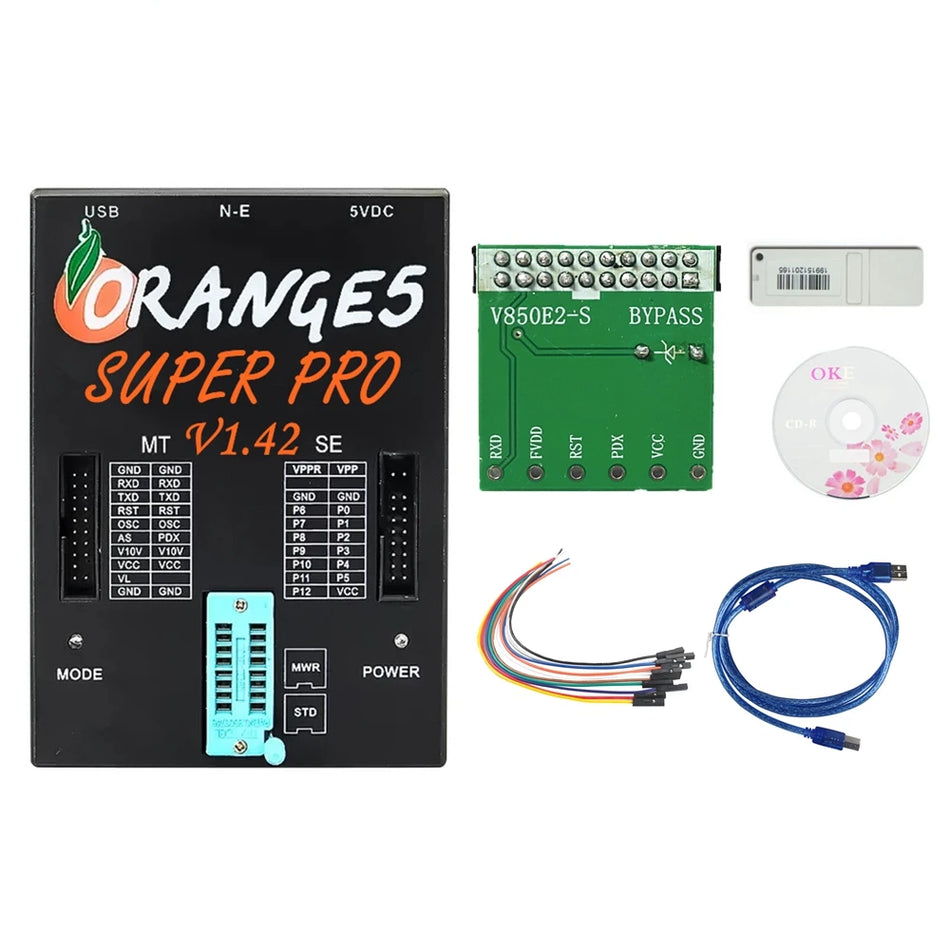 V1.42 V1.38 Oranžový 5 Plné adaptéry Programovací zařízení Hardware + Vylepšená funkce Orange5 Nejnovější verze software V1.38 SN:5C38