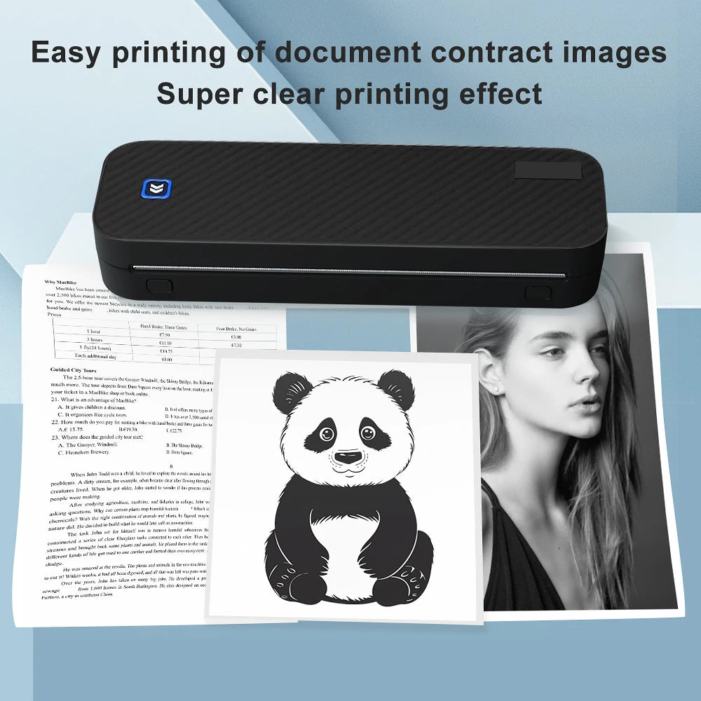 GOOJPRT D210 A4 Thermal Printer &ndash; Bluetooth Printing