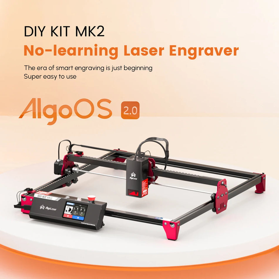 Algolaser MK2 Grabador Láser DIY 5W/10W con Pantalla Táctil, WiFi, 40x40cm