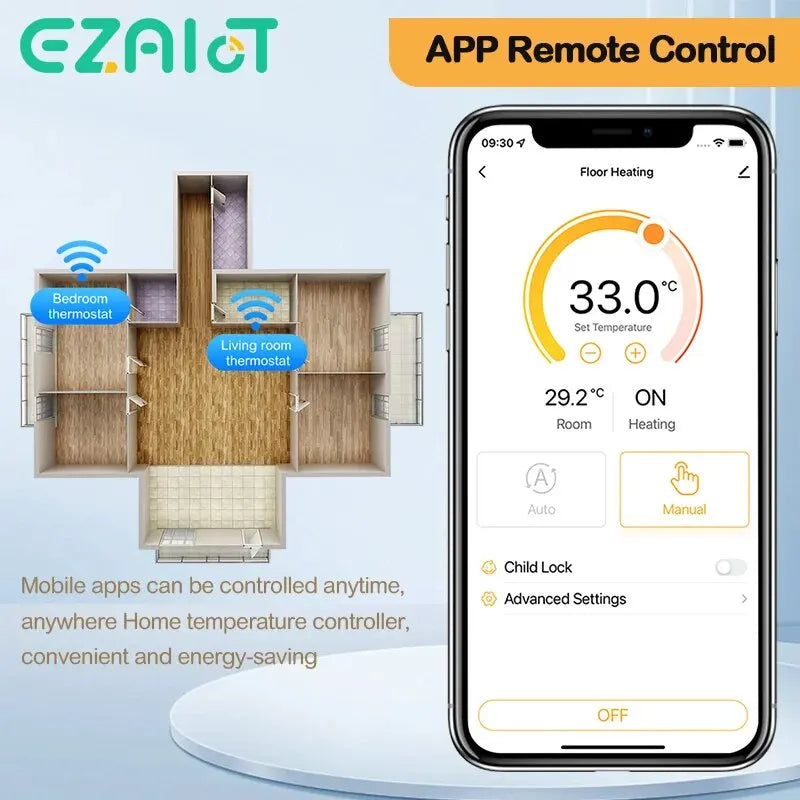 Tuya Smart Home Thermostat &ndash; WiFi Remote Floor Heating