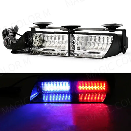 16 LED Strobe Signal Emergency Windshield Warning Beacon Lights Red Blue Yellow Amber White Green Auto Car Accessories by InterCyprus Trading Ltd