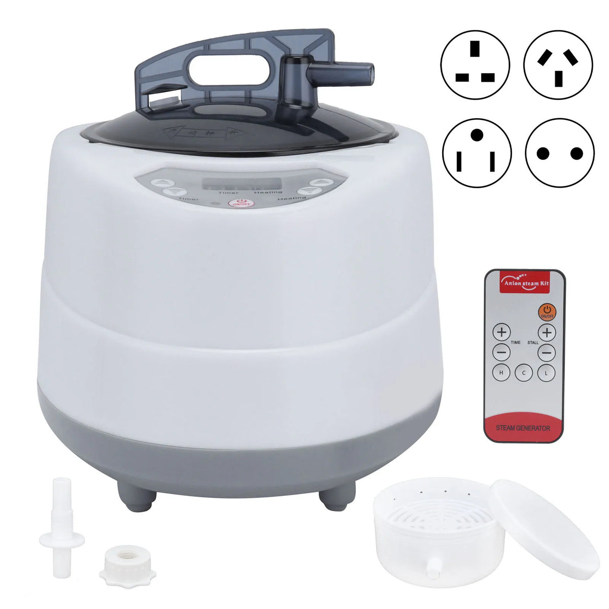 1000W Sauna Steamer Pot 2.0L Portable - Whole Body Detox