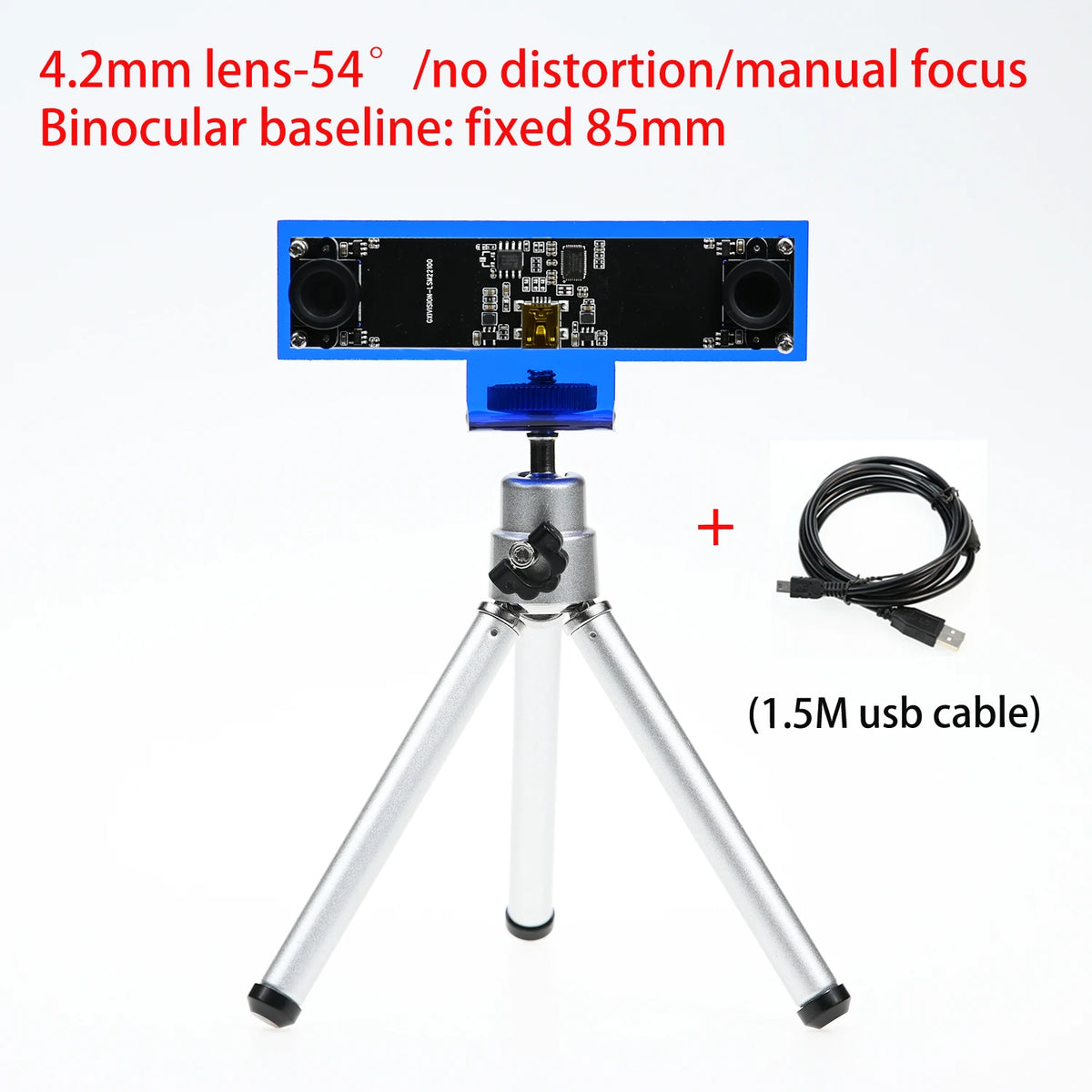 GXIVISION 720P Dual Lens USB Camera Module for 3D Depth and Face Recognition 4.2mm with tripod