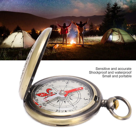 Compass Survival Hiking Brass Camping Tool &ndash; Shockproof