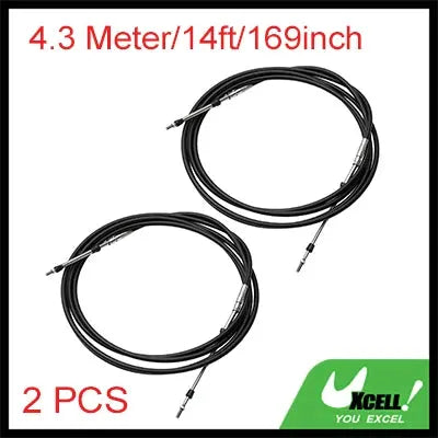2pcs 134 146 169 228 Inch Marine Throttle Shift Remote Control Box Cable for Outboard Engine Boat Motor Steering System Black by InterCyprus Trading Ltd