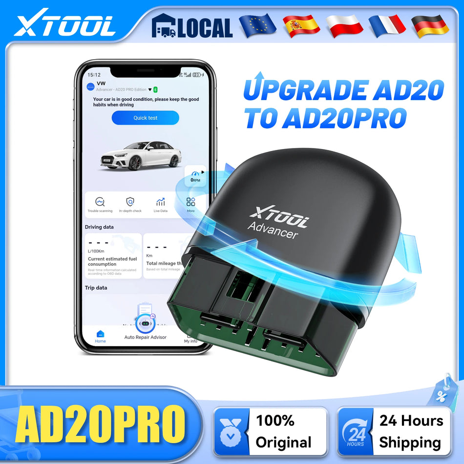 Xtool AD20Pro Car Diagnostic Scanner With OBD2 Oil Reset and Battery Test