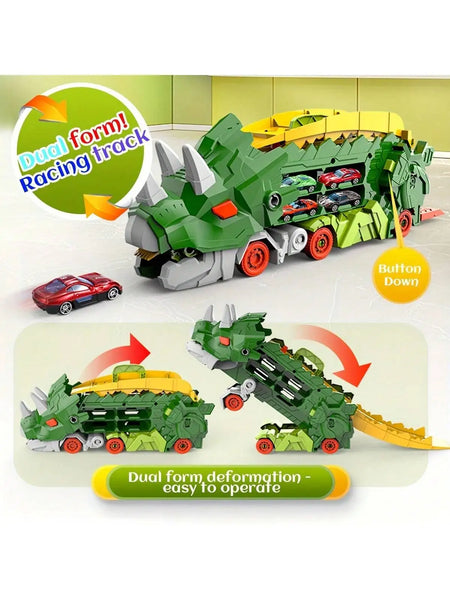 Folding Dinosaur Transporter Car Toys &ndash; Roll Eat and Store