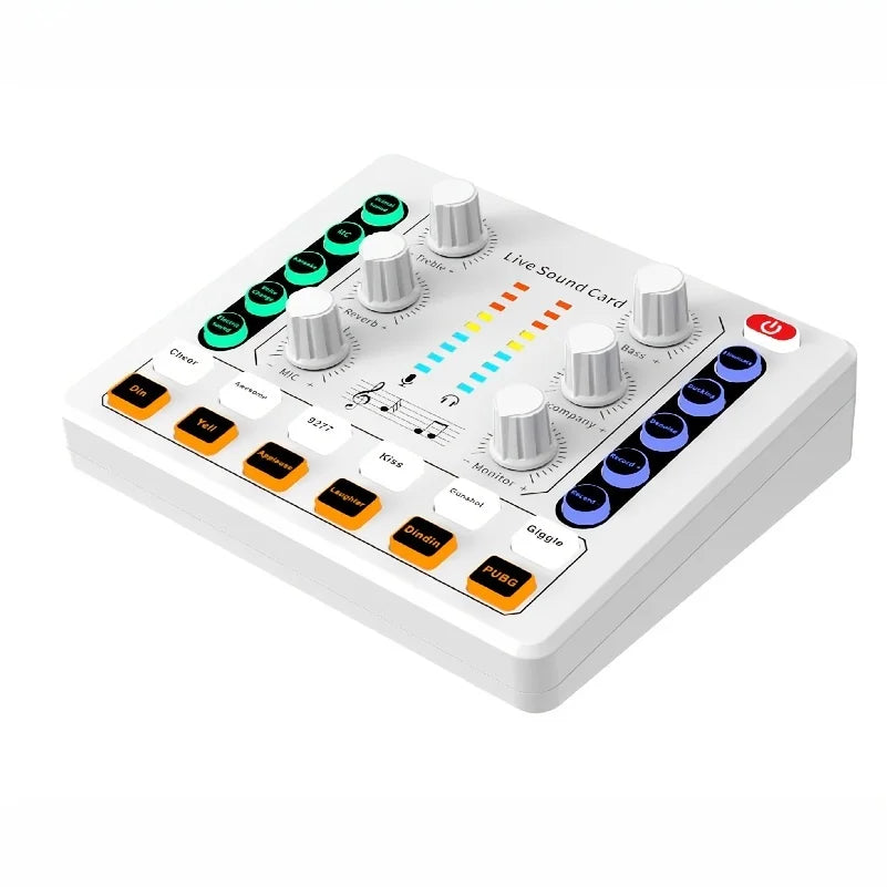 M8 Audio Interface - All-in-One Podcast Studio M8-White