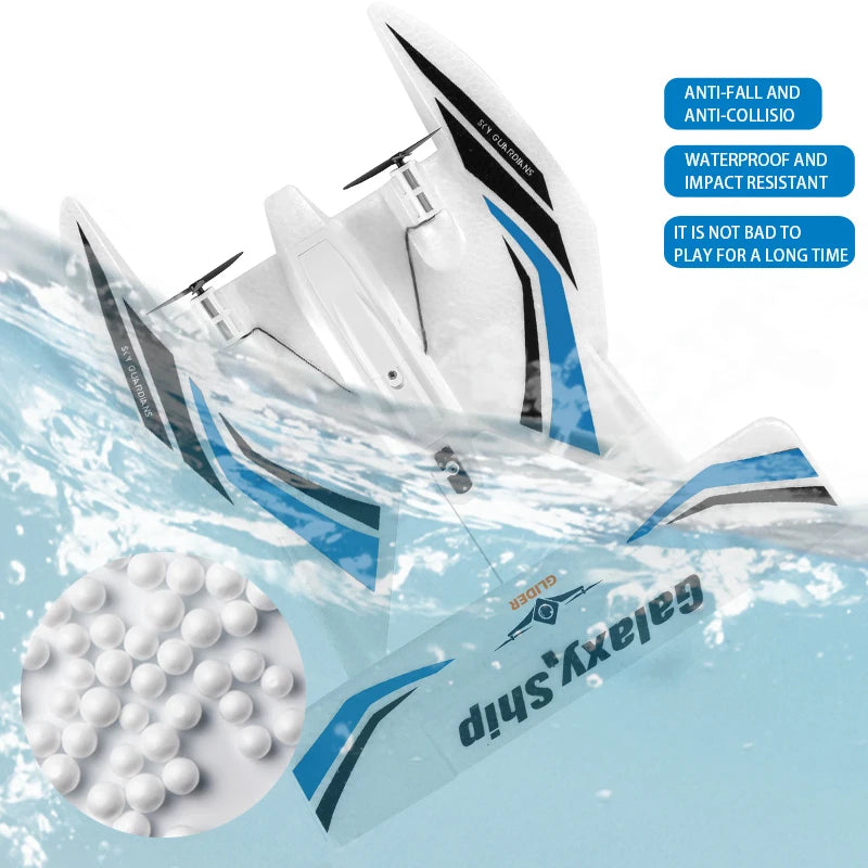 PYLRC KF603 2.4G EPP Foam RC Glider - Water &amp; Air Flying Toy for Outdoor Fun