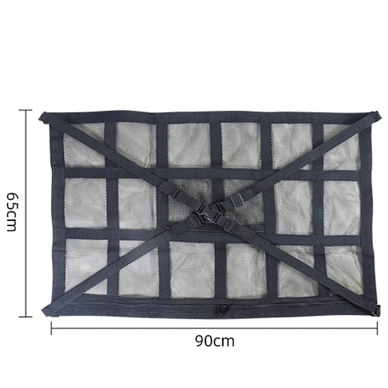 Car Roof Cargo Net Mesh Organizer - Anti Sagging Design 90 x 65cm