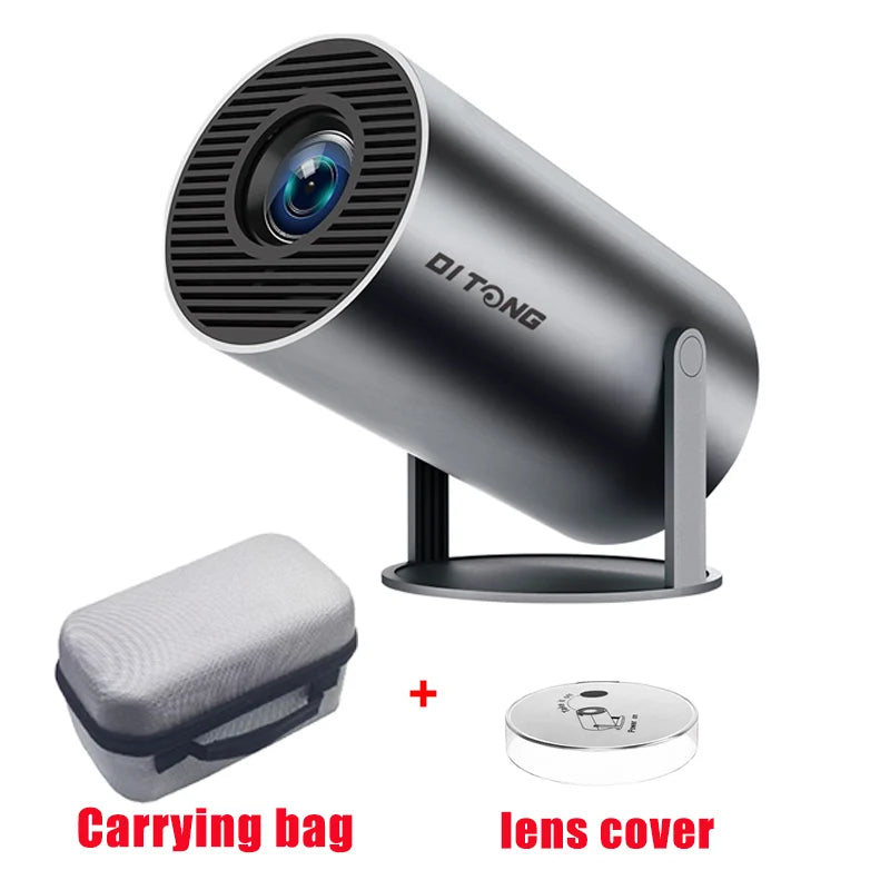 DITONG HY300 Plus Portable 4K HD Projector with Android Integration plus Black package 2 / US PLUG
