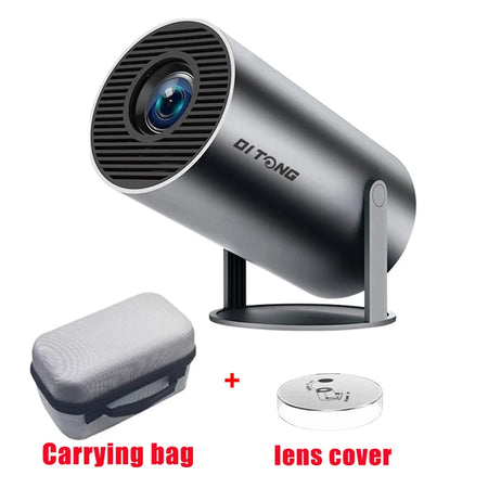 DITONG HY300 Plus Portable 4K HD Projector with Android Integration plus Black package 2 / US PLUG
