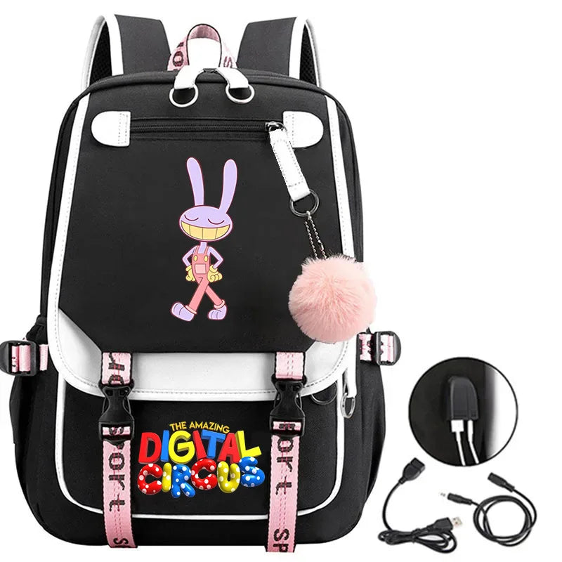 Kawaii Cartoon School Backpack for Boys and Girls