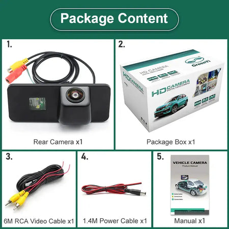 AHD Rear View Camera With Guidelines For VW Skoda Golf Jetta by InterCyprus Trading Ltd