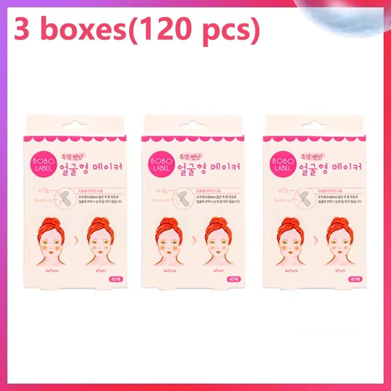 V Lift Face Sticker &ndash; Invisible Makeup Adhesive for Youthful Appearance 3 boxes (120pcs)