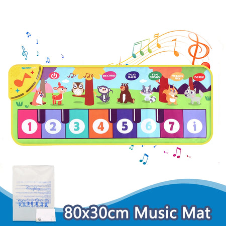 Coolplay Music Piano Mat &ndash; Interactive Educational Fun for Toddlers 80x30cm Animal
