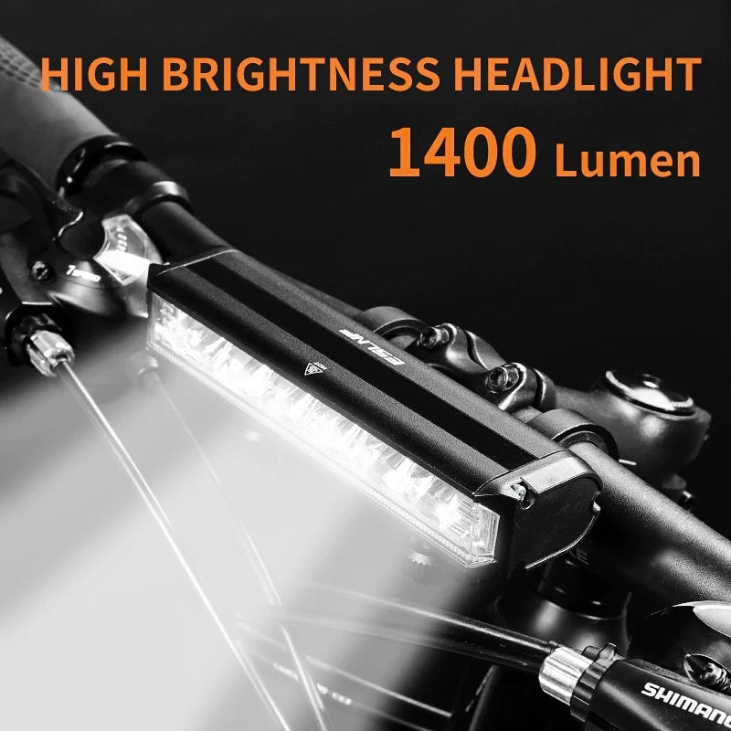 Lumină pentru bicicletă CYCLAMI EOS610 640 cu baterie de 8000mAh, rezistentă la apă IPX6, încărcare USB C, plastic