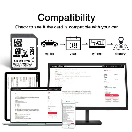 32GB SD Card System 2024 &ndash; High-Speed GPS Navigation Maps for North America
