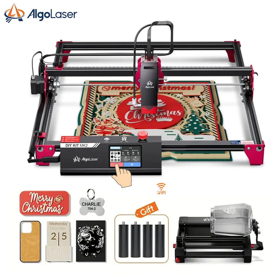 AlgoLaser Grabador Láser CNC de 10W con Kit de DIY para Metal y Madera