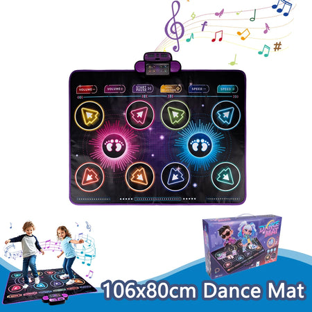 Kids Electronic Dance Mat 106x80cm &ndash; Interactive Light and Bluetooth Music Toy D with box