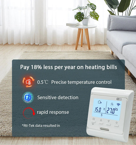 WiFi Floor Heating Thermostat 220V 16A &ndash; App Remote Control