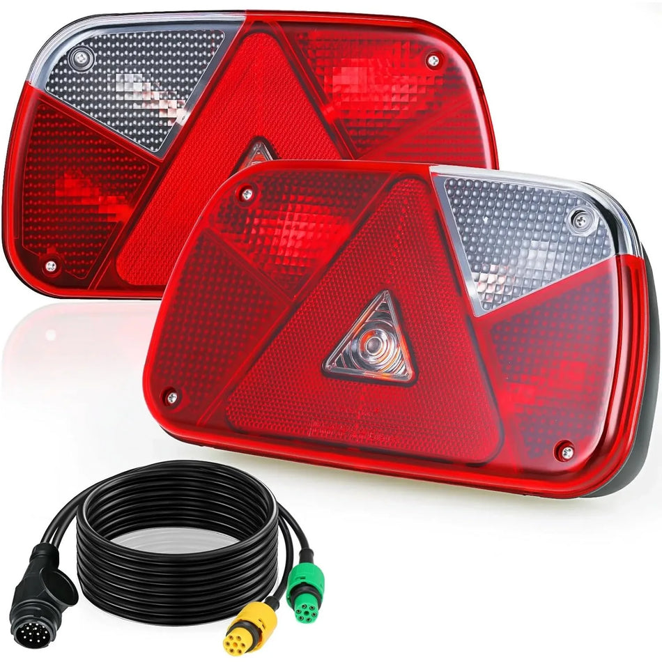 12V Комплект задни светлини за ремарке с 13-пинов щепсел и 5.5м кабел