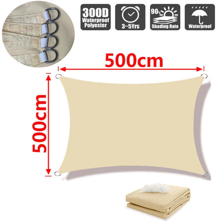 GFDYML Waterproof Sun Shade Sail for Gardens and Terraces
