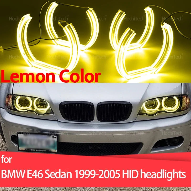 LED-enkeli silmä renkaat sitruunankeltainen BMW E46 325i 330i