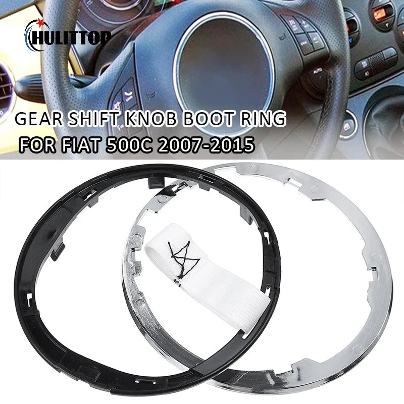 Fiat 500 500C Växelspaksknopp Boot Ring ABS Plast