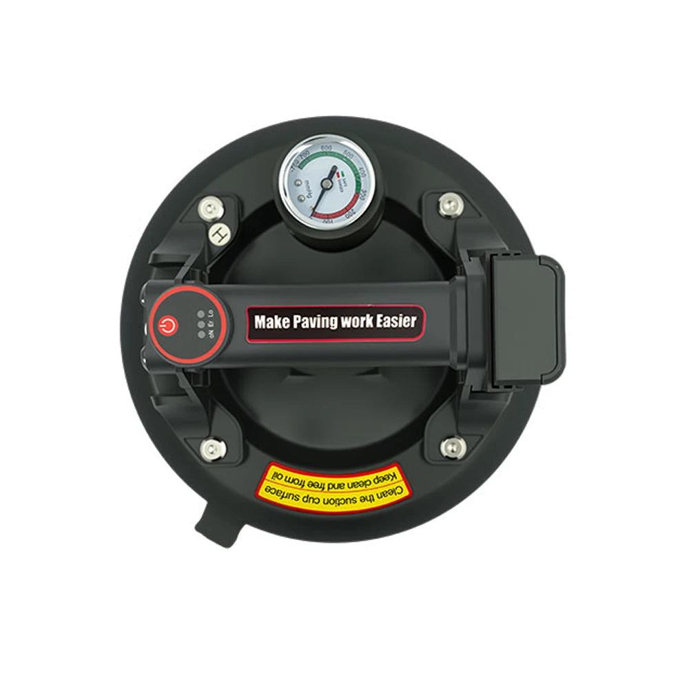 8 Inch Vacuum Suction Cup With Gauge &ndash; Long Life Battery black