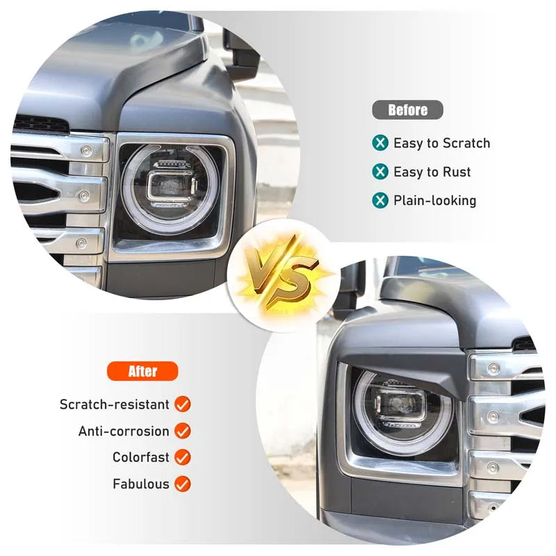 Capace pentru sprâncene faruri din ABS negru mat pentru Haval H9 2024